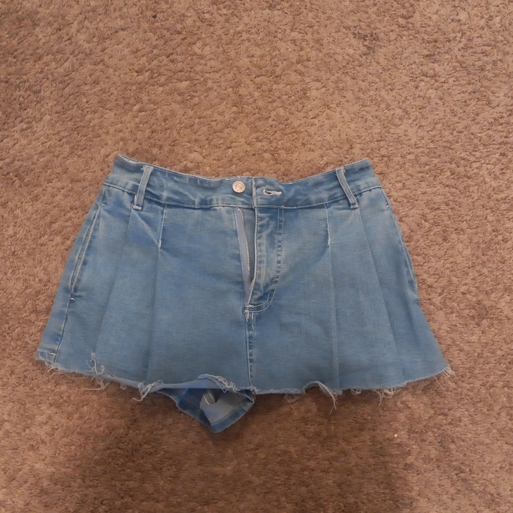 Love Tree Light Blue Jean Skirt Skort
